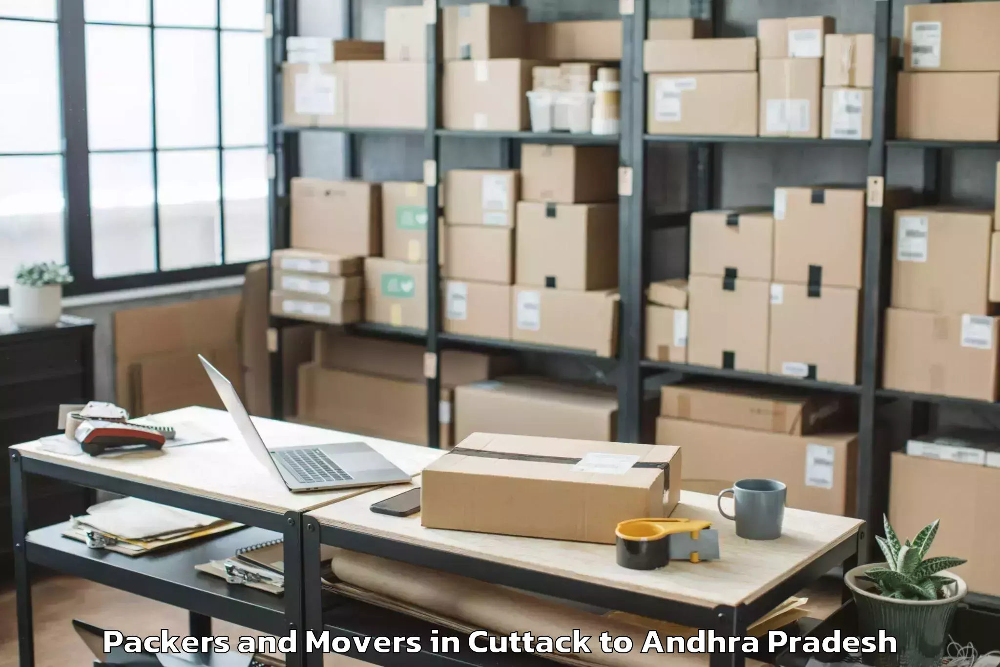 Top Cuttack to Kanuru Packers And Movers Available